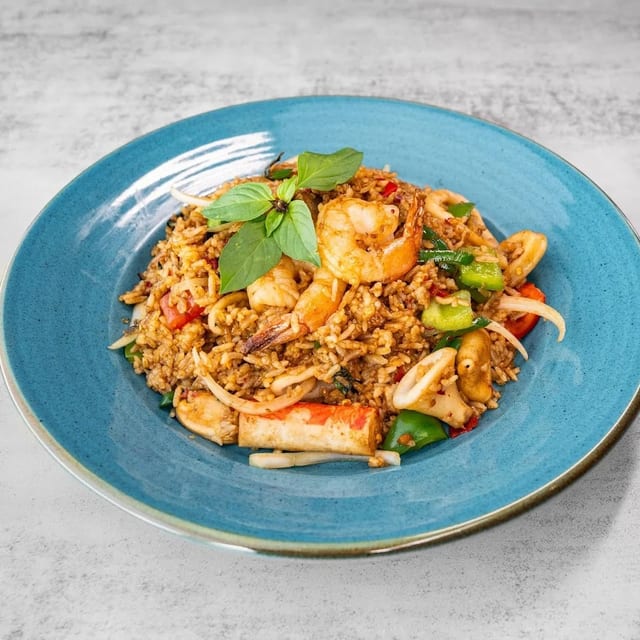 Spicy Seafood Combination Fried Rice.